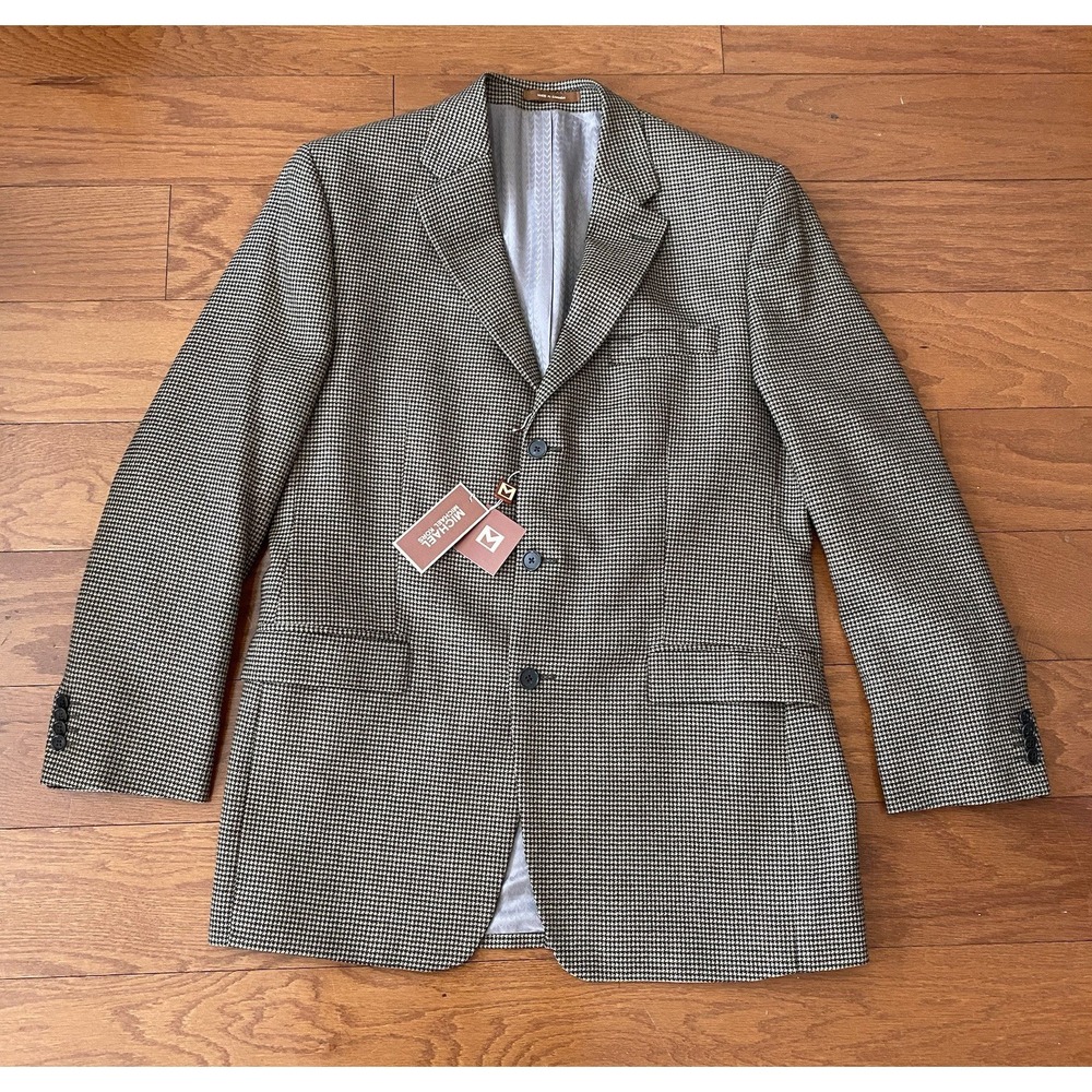 Michael Kors Men's Brown Wool Cashmere Tan Sport Coat Jacket Size‎ 42L New! $250